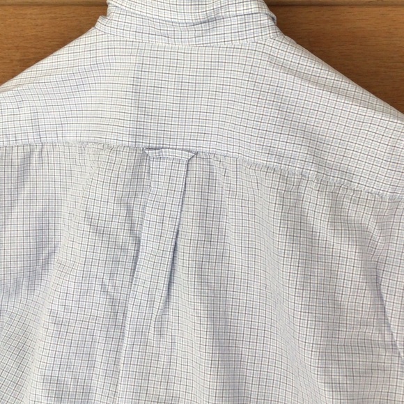 Barbour Men's Lightweight Cotton Blue Plaid Button Down Shirt XL - Picture 8 of 13